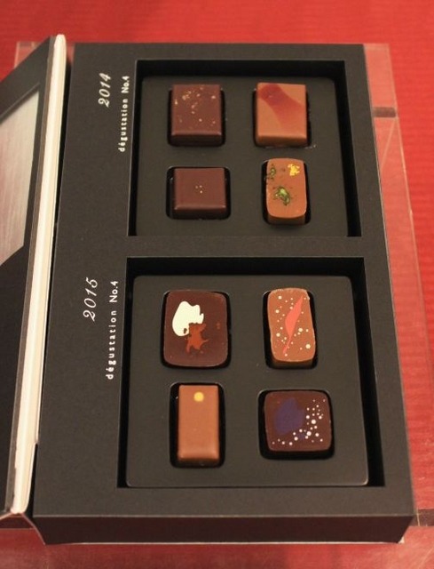 会場に展示されていた新作ショコラ（THE BEST SUSUMU KOYAMA PREMIUM CREATIONS 2014-2015）