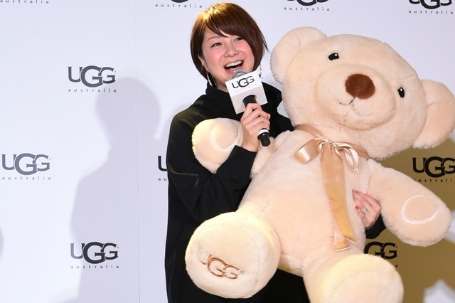 「UGG&reg; 札幌 OPENING EVENT」に登場した、大のUGG好きとしても知られているモデル田中美保。