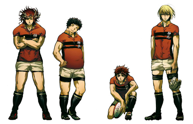 （拡大）（左から）赤山濯也、八王子睦、祇園健次、石清水澄明／「ALL OUT!!」（C）雨瀬シオリ／講談社