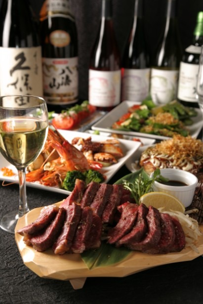 「熟成肉お好み焼 囲 Kakomu」コース料理イメージ。