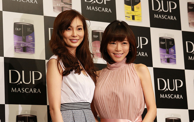 押切もえ、釈由美子／「ディーアップマスカラ」シリーズ新CM発表会