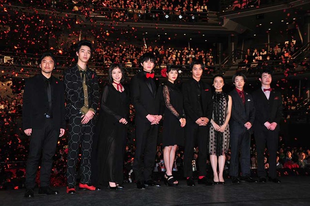 広瀬すず＆野村周平＆真剣佑＆上白石萌音＆矢本悠馬＆森永悠希＆清水尋也＆松岡茉優＆小泉徳宏監督／『ちはやふる 上の句』完成披露試写会