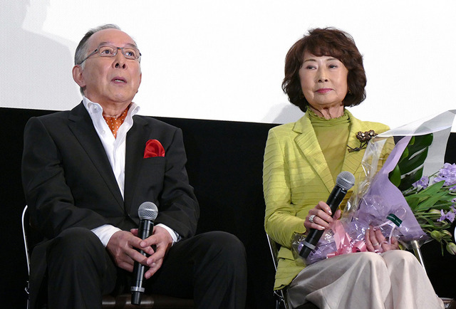 橋爪功、吉行和子／『家族はつらいよ』初日舞台挨拶