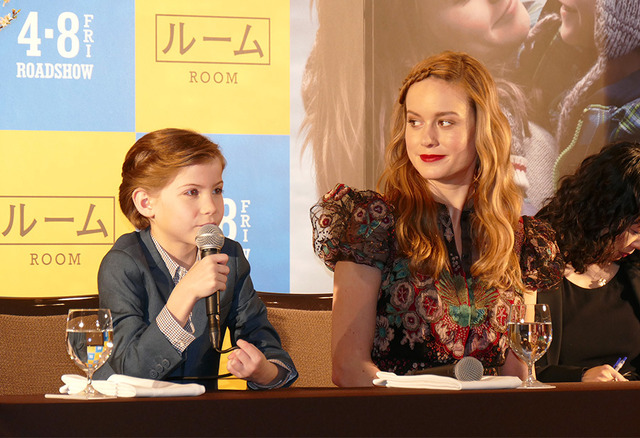 ジェイコブ・トレンブレイ、ブリー・ラーソン／『ルーム』記者会見