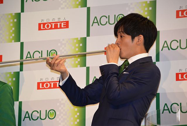 松坂桃李／ロッテガム「ACUO（アクオ）」新CM／トーリロボ お披露目会