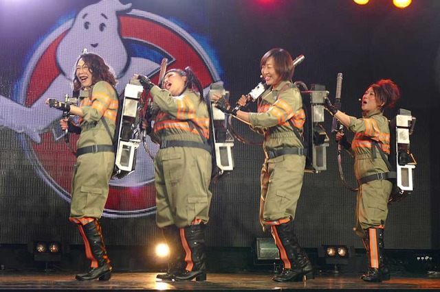 椿鬼奴＆渡辺直美＆山崎静代＆友近／『ゴーストバスターズ』日本語吹き替え主題歌発表会