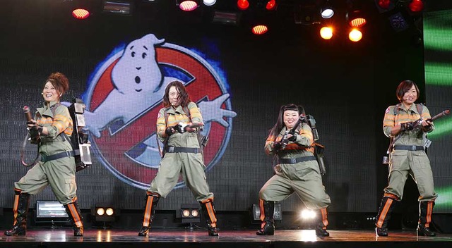 友近＆椿鬼奴＆渡辺直美＆山崎静代／『ゴーストバスターズ』日本語吹き替え主題歌発表会