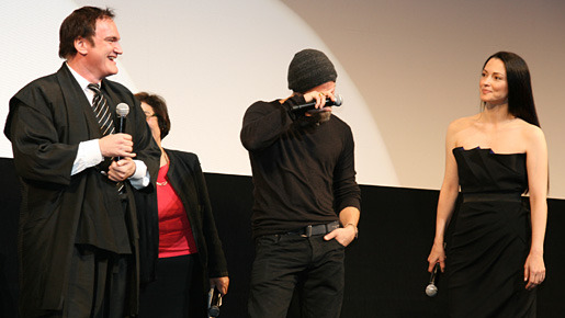 タランティーノの発言に呆れ顔（？）のジュリー