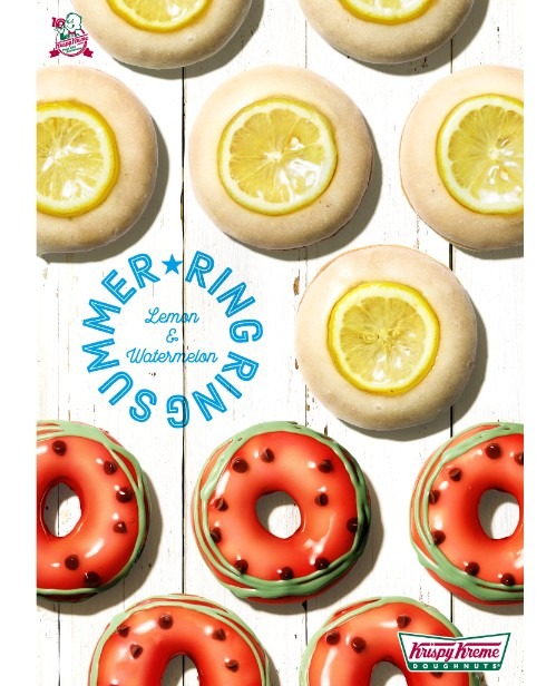 「クリスピー・クリーム・ドーナツ」から、フルーツドーナツ2種「スイカ」＆「レモン グレーズド」が6 月8日（水）～7月19日（火）の期間限定で発売！
