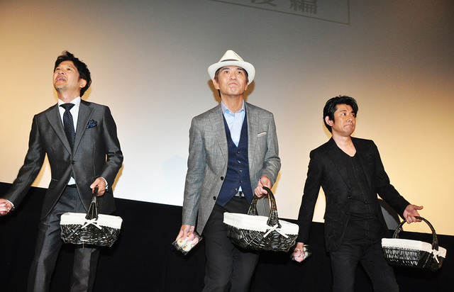 緒形直人、佐藤浩市、永瀬正敏『64-ロクヨン-』前後編イッキ見上映後の舞台挨拶