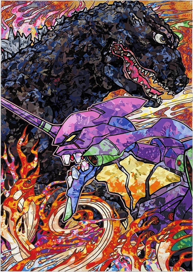 村上隆「ゴジラ対エヴァンゲリオン」第3弾ビジュアル （C）2016 Takashi Murakami/Kaikai Kiki Co., Ltd.TM&（C）TOHO CO.,LTD.　（C）カラー