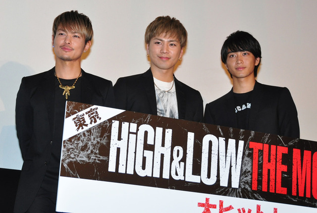 登坂広臣＆佐藤寛太＆今市隆二／『HiGH＆LOW THE MOVIE』舞台挨拶