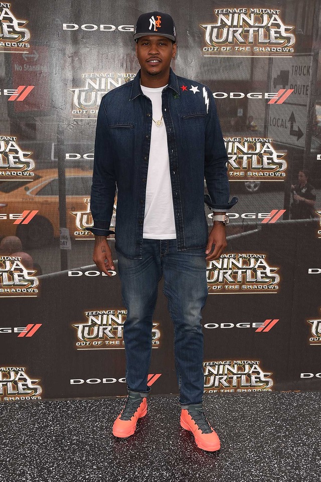 カーメロ・アンソニー／『ミュータント・ニンジャ・タートルズ：影＜シャドウズ＞』NYプレミア　(C)2015 PARAMOUNT PICTURES. ALL RIGHTS RESERVED.