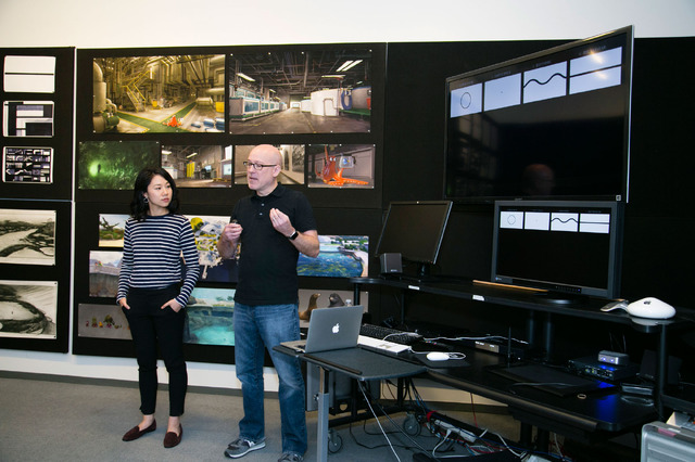 『ファインディング・ドリー』でセット・アートディレクターを務めたドン・シャンクとシェーディング・リードを担当したロナ・リュー／撮影：Kaori Suzuki