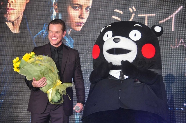 マット・デイモン＆くまモン／『ジェイソン・ボーン』ジャパンプレミア