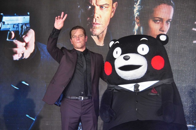 マット・デイモン＆くまモン／『ジェイソン・ボーン』ジャパンプレミア