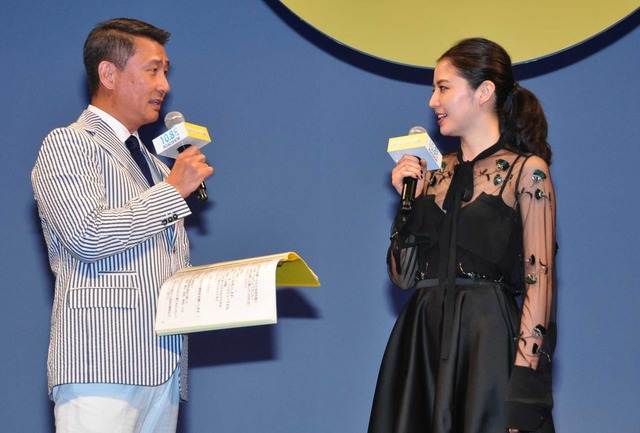 中井貴一（澄田真吾）＆長澤まさみ／『グッドモーニングショー』完成披露試写会