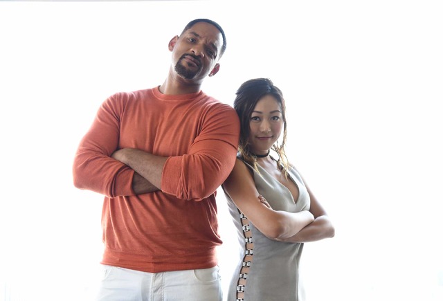 ウィル・スミス＆福原かれん『スーサイド・スクワッド』／photo:Michimaro Takeuchi