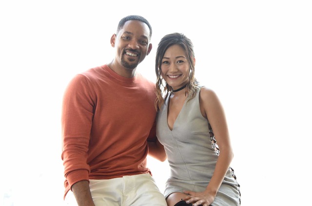 ウィル・スミス＆福原かれん『スーサイド・スクワッド』／photo:Michimaro Takeuchi