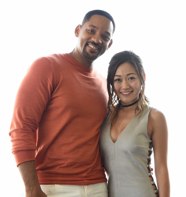 ウィル・スミス＆福原かれん『スーサイド・スクワッド』／photo:Michimaro Takeuchi