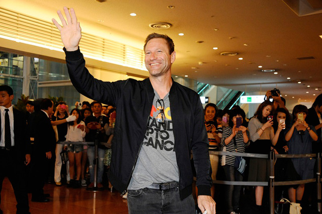 アーロン・エッカート／『ハドソン川の奇跡』来日