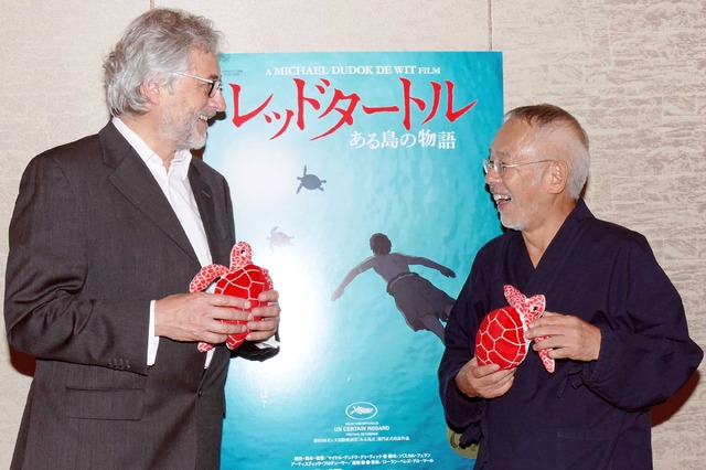 マイケル・デュドク・ドゥ・ヴィット監督＆鈴木敏夫プロデューサー『レッドタートル ある島の物語』／photo：Ryo Uchida