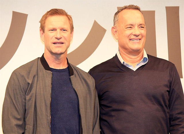 トム・ハンクス＆アーロン・エッカー／『ハドソン川の奇跡』来日記者会見