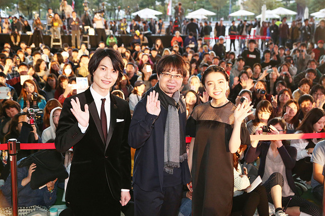 神木隆之介＆上白石萌音＆新海誠監督／野外舞台挨拶