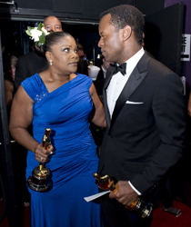 『プレシャス』で助演女優賞、脚色賞を受賞したモニークとジェフリー・フレッチャー　Richard Harbaugh / (C) A.M.P.A.S.