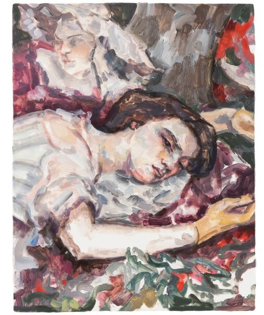 「Two women (after Courbet)」 2016 板に油彩 36.5×28.6cm　&copy; Elizabeth Peyton, courtesy Sadie Coles HQ, London; Gladstone Gallery, New York andBrussels; neugerriemschneider, Berlin