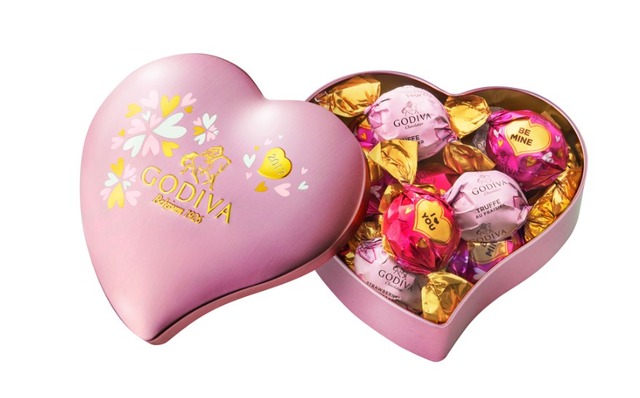 「ラッピングチョコレートハート缶」