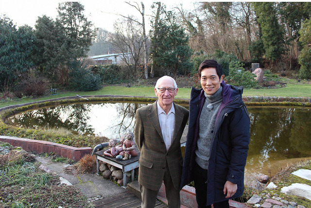 肥沼氏との思い出を語ったクルト・ミュラーさん.／「ドイツが愛した日本人　佐々木蔵之介が巡る、ある医師の物語」