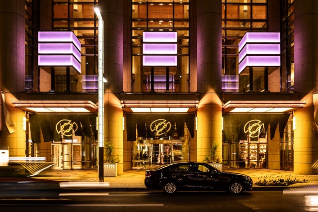 桜ライトアップの様子