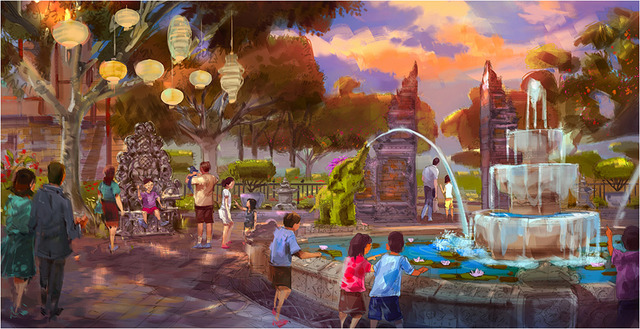 自然豊かな4種類のガーデン・アジア(C) Disney