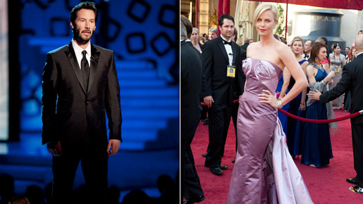 今年のオスカー授賞式でのキアヌ・リーヴスとシャーリーズ・セロン -Michael Yada/Matt Petit (C) A.M.P.A.S.