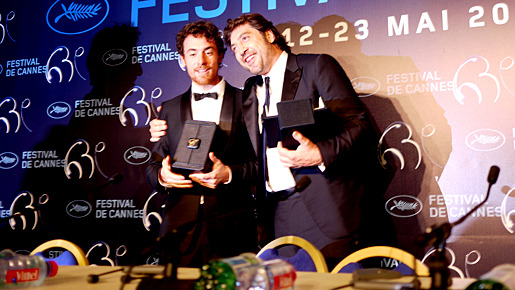 男優賞に輝いたハビエル・バルデム＆エリオ・ジェルマーノ　photo：Ayako Ishizu