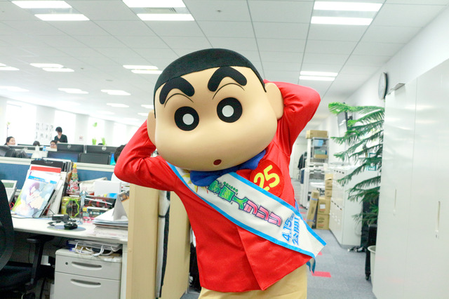 しんちゃん／シネマカフェ編集部訪問