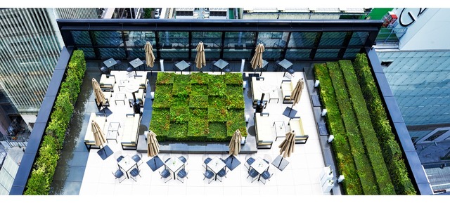 シャネル銀座ビルディングの屋上テラス「ル・ジャルダン・ドゥ・ツイード」