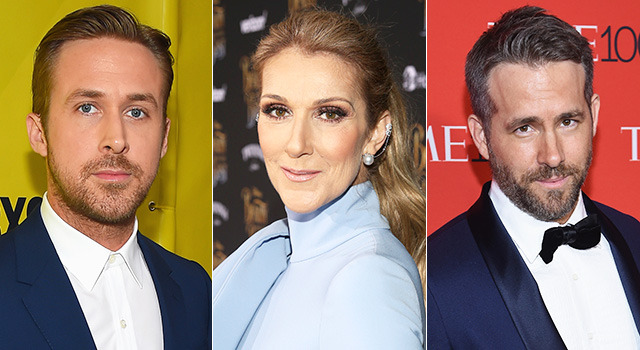 セリーヌ・ディオン＆ライアン・ゴズリング＆ライアン・レイノルズ-(C)Getty Images