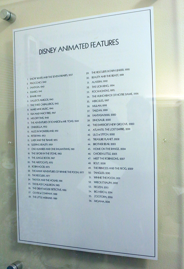 アニメーション作品の年表／ウォルト・ディズニー・スタジオ