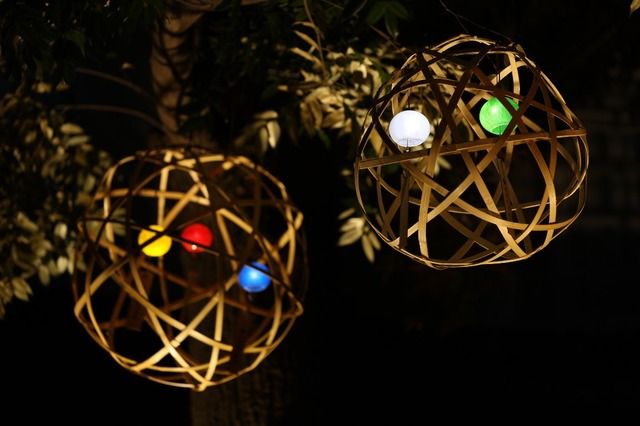 竹毬風鈴オブジェ「川越氷川神社 縁むすび風鈴」