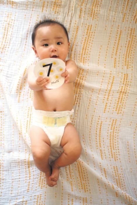 スープストックトーキョー「お母さんのための出産祝い スープセット」＿月齢カード 撮影イメージ