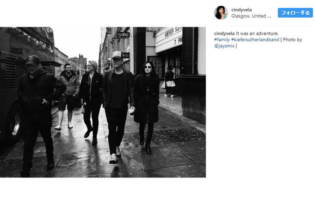 キーファー・サザーランド＆シンディ・ヴェラ(C) Instagram