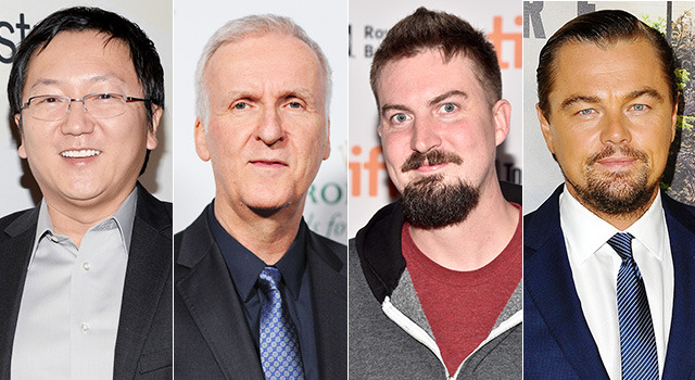 マシ・オカ＆アダム・ウィンガード＆ジェームズ・キャメロン＆レオナルド・ディカプリオ-(C)Getty Images