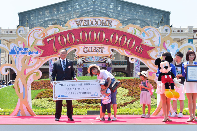 【ディズニー】パーク累計入園者数が7億人突破！ランド開園から34年108日目での到達