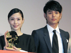 『悪人』初日舞台挨拶　photo：Yoko Saito