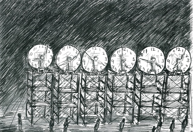 国立奥多摩美術館(Kokuritsu Okutama Museum)＿24時間人間時計のためのドローイン