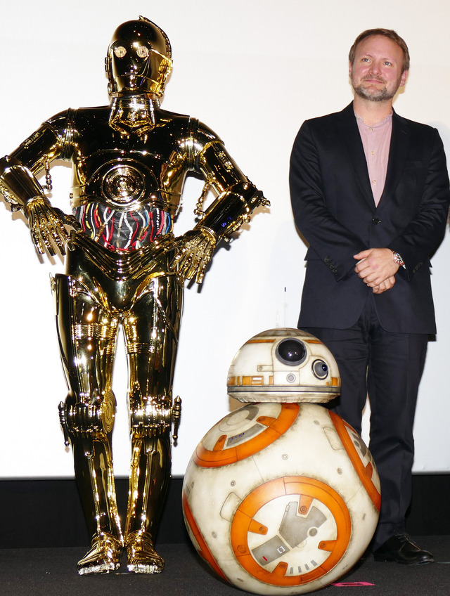 ライアン・ジョンソン監督＆BB-8＆C-3PO