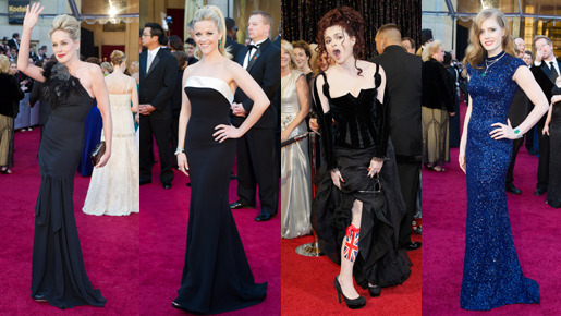 リース・ウィザースプーン＆ヘレナ・ボナム＝カーター＆シャロン・ストーン＆エイミー・アダムス　-(C) Reuters / AFLO / Ivan Vejar / DARREN DECKER / (C) A.M.P.A.S. 