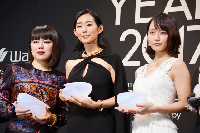 吉岡里帆＆ブルゾンちえみ＆／「VOGUE JAPAN WOMEN OF THE YEAR 2017」の授賞式・記者会見木村多江